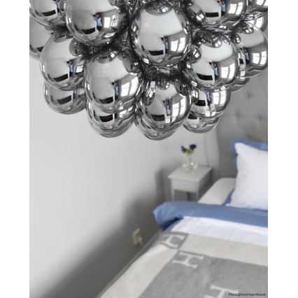 ByRydens - Lámpara colgante GROSS 8xG9/4W/230V ahumado/negro diá. 50 cm