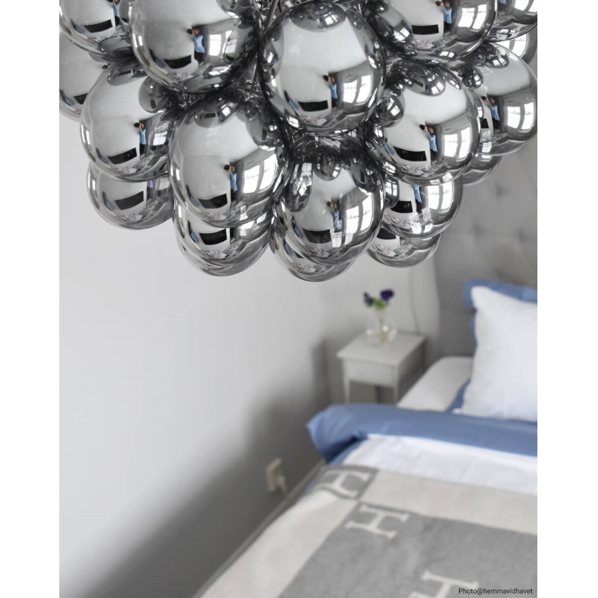 ByRydens - Lámpara colgante GROSS 8xG9/4W/230V ahumado/negro diá. 50 cm