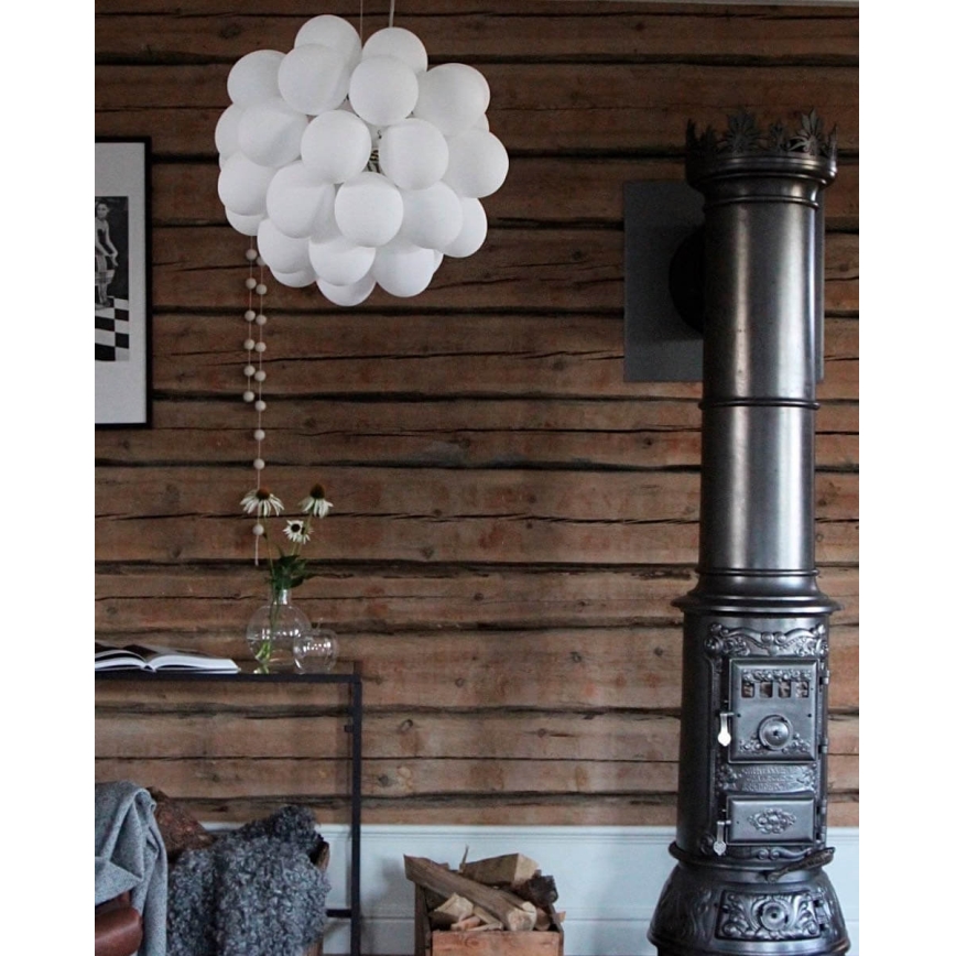 ByRydens - Lámpara colgante GROSS 8xG9/4W/230V blanco diá. 50 cm
