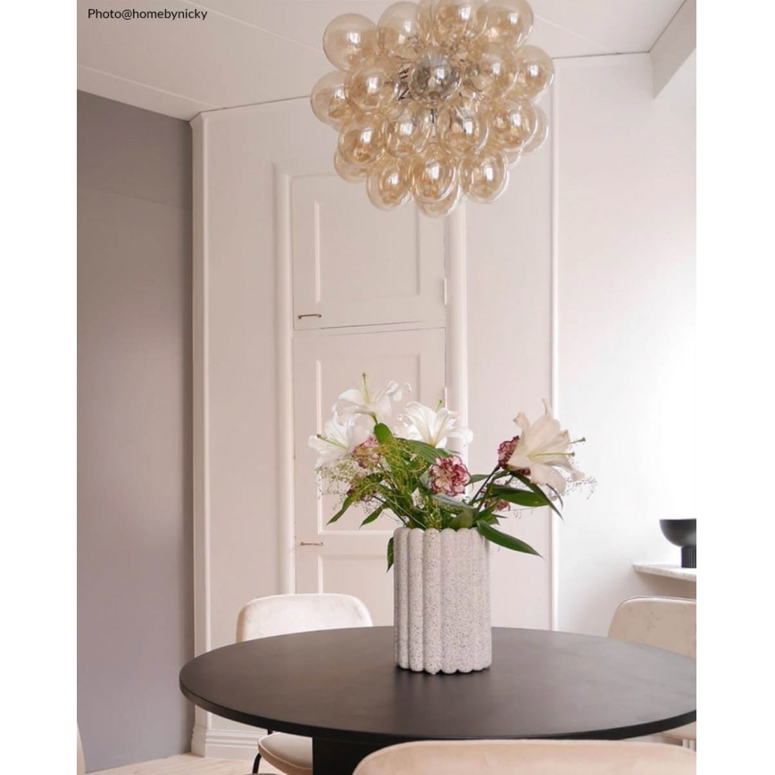 ByRydens - Lámpara colgante GROSS 8xG9/4W/230V ahumado/marrón diá. 50 cm