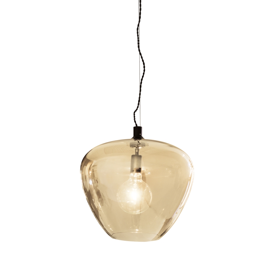 ByRydens - Lámpara colgante BELLISSIMO 1xE27/8W/230V ahumado/marrón diá. 40 cm