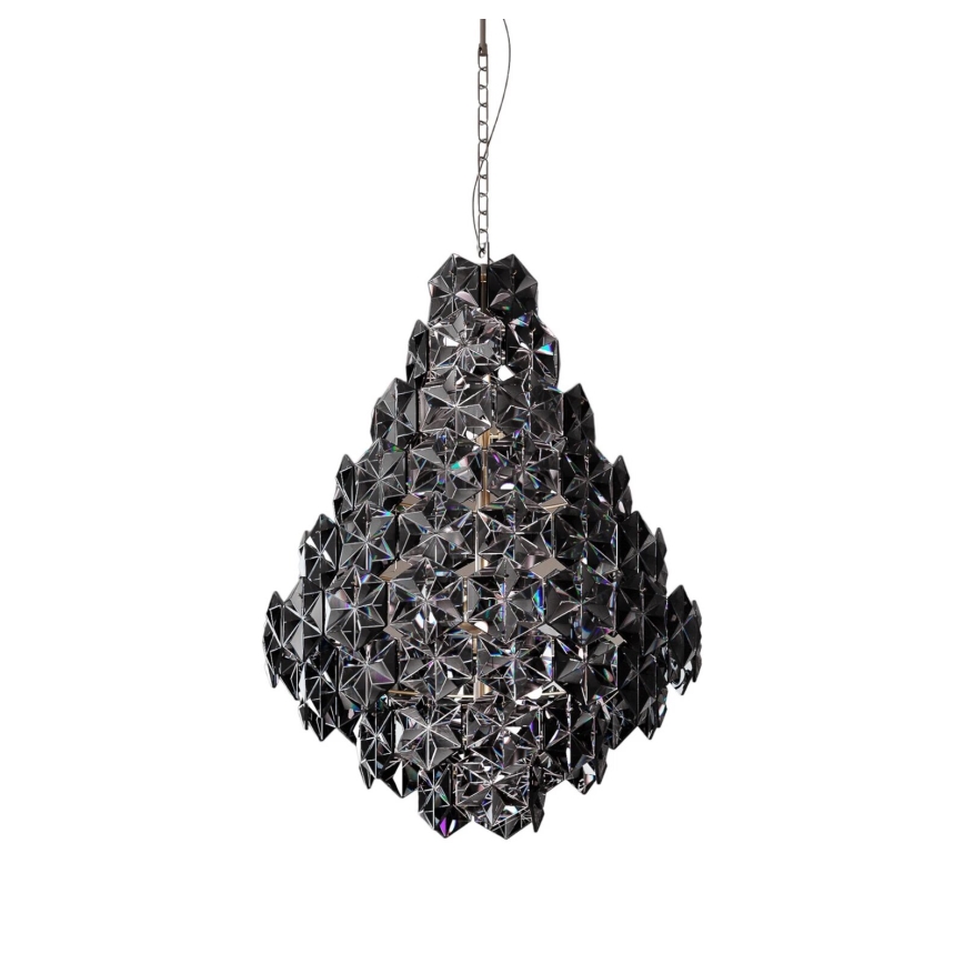 ByRydens - Lámpara colgante con cadena MONARQUE GRANDE 11xE14/5W/230V negro diá. 58 cm