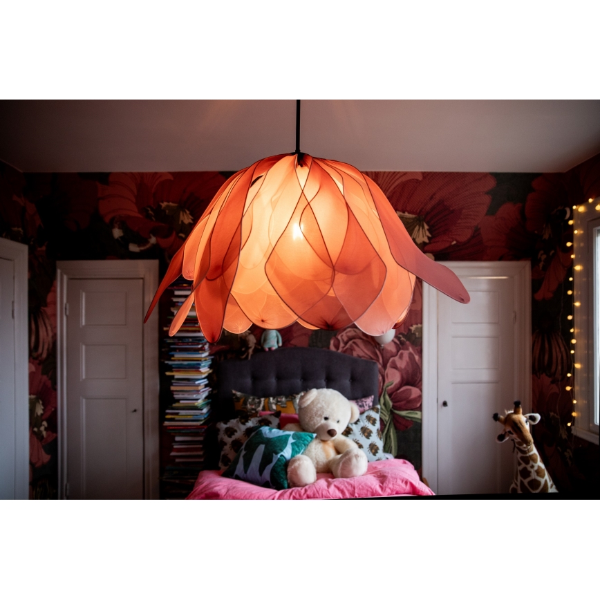 ByRydens - Lámpara colgante LOU LOU 1xE27/5W/230V rosa diá. 80 cm