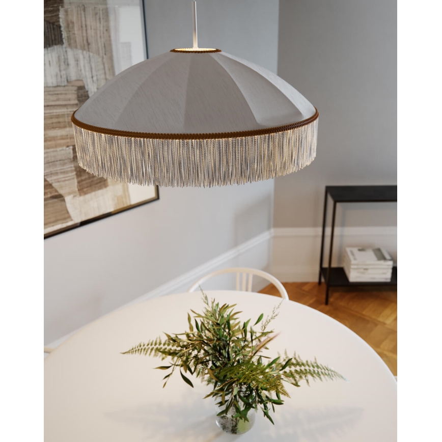 ByRydens - Lámpara colgante FRANCIS con cable 1xE27/5W/230V color crema