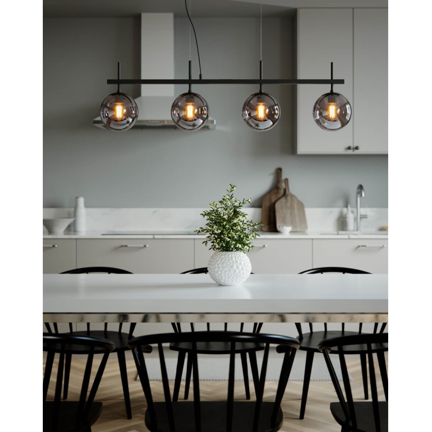 ByRydens - Lámpara colgante con cable BOYLE 4xE27/8W/230V