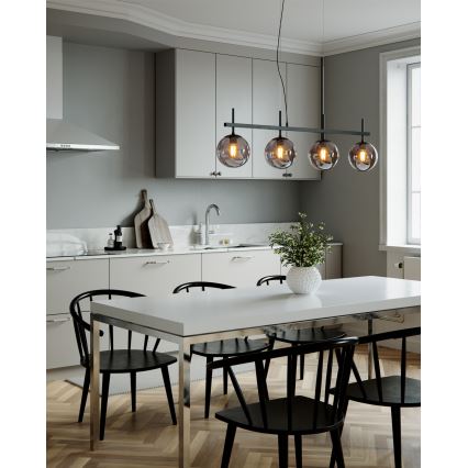 ByRydens - Lámpara colgante con cable BOYLE 4xE27/8W/230V