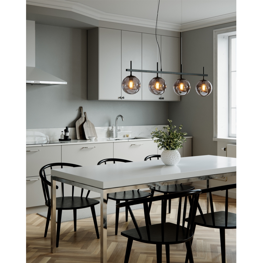 ByRydens - Lámpara colgante con cable BOYLE 4xE27/8W/230V