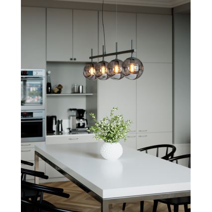 ByRydens - Lámpara colgante con cable BOYLE 4xE27/8W/230V