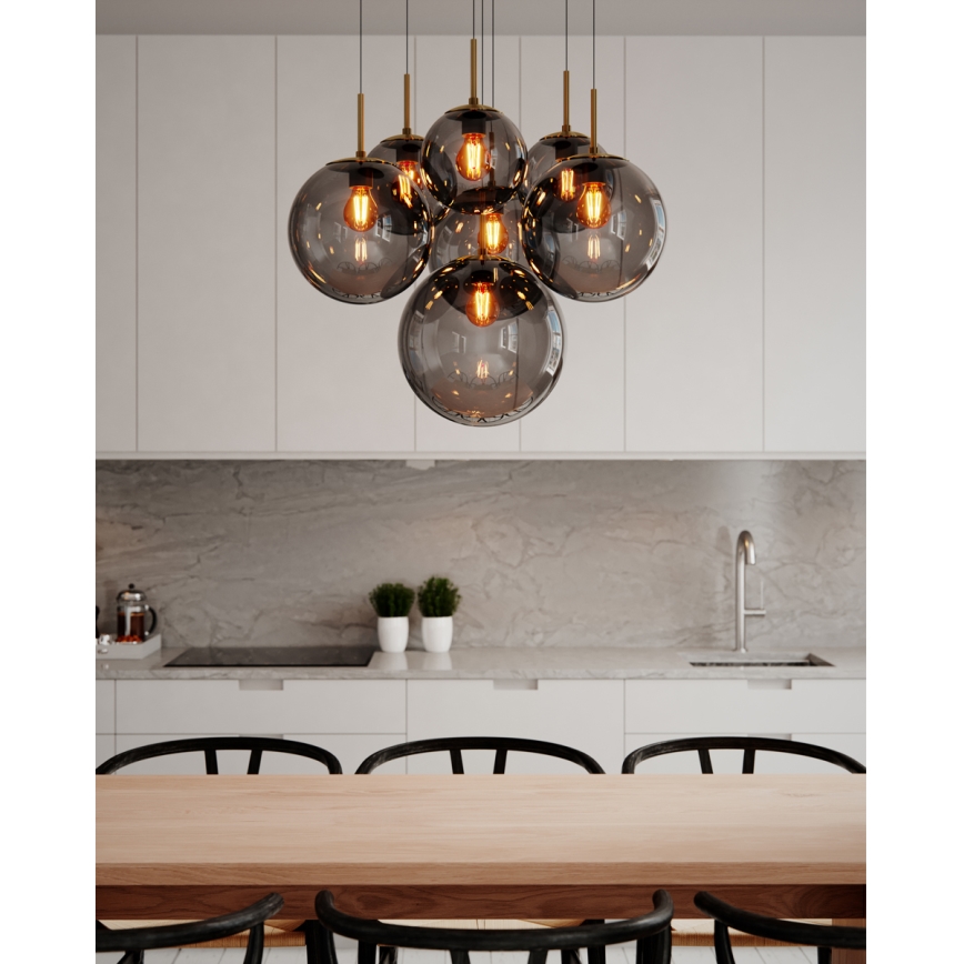 ByRydens - Lámpara colgante con cable LAURA 7xE27/8W/230V