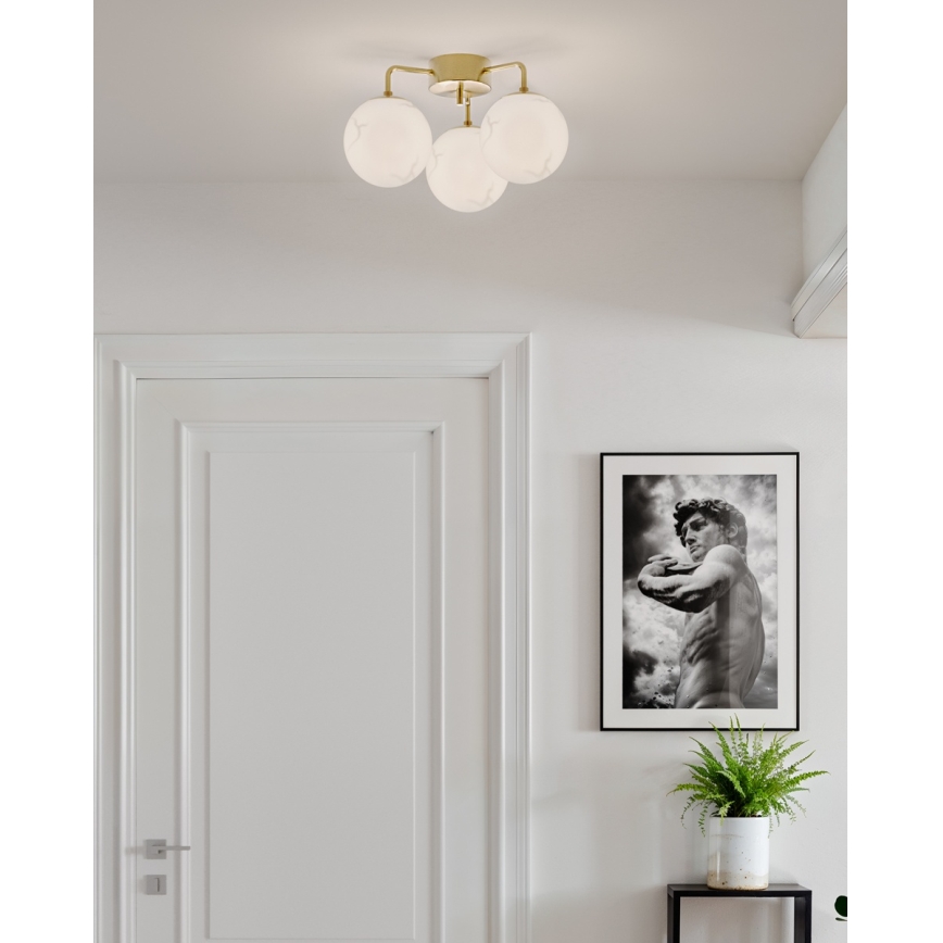 ByRydens - Lámpara de techo de montaje superficial BELLAGIO 3xE27/8W/230V