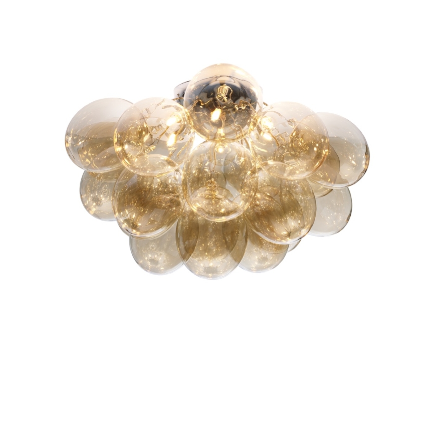 ByRydens - Lámpara de techo GROSS 6xG9/8W/230V ahumado/marrón, diámetro 70 cm