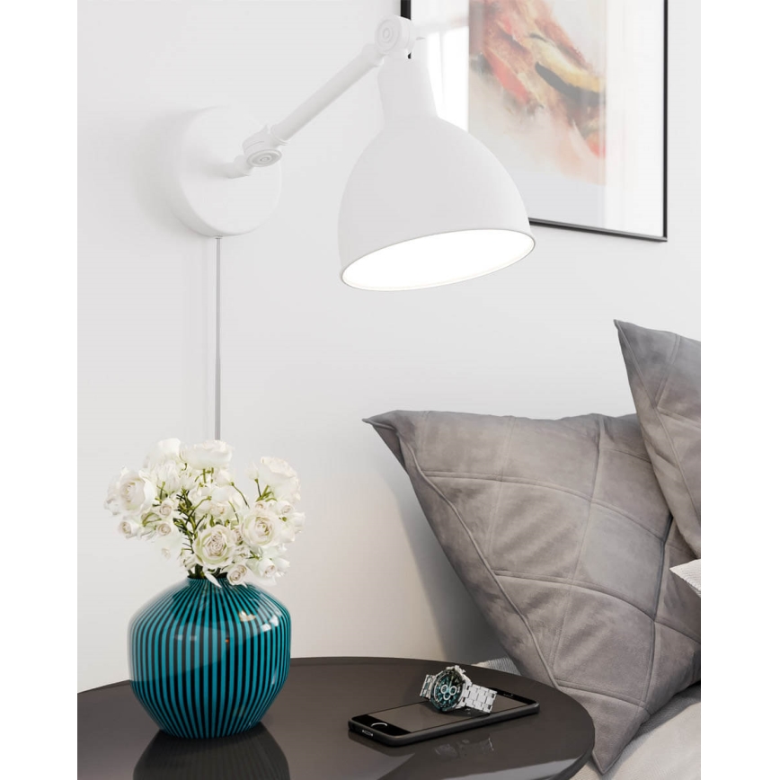 ByRydens - Aplique de pared BAZAR 1xE27/5W/230V blanco