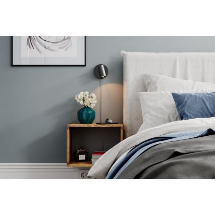 ByRydens - Foco de pared regulable CORRECT 1xGU10/7W/230V negro