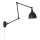 ByRydens - Aplique regulable BAZAR 1xE27/5W/230V negro
