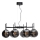 ByRydens - Lámpara colgante BOYLE 8xE27/5W/230V ahumado/negro diá. 83 cm