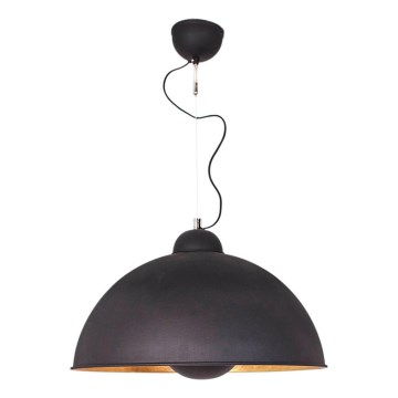 ByRydens - Lámpara colgante con cable CAPTAIN 1xE27/7W/230V negra