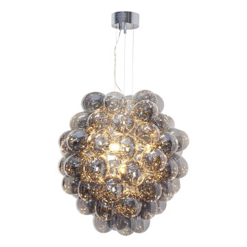 ByRydens - Lámpara colgante con cable DELUXE 4xE14/5W/230V gris/ahumado