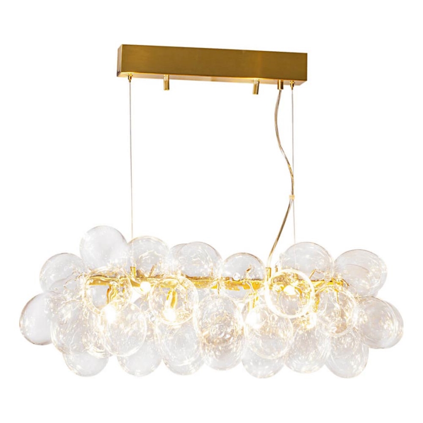 ByRydens - Lámpara colgante con cable GROSS BAR 8xG9/4W/230V transparente