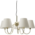 ByRydens - Lámpara colgante con cable LYNF 5xE14/8W/230V latón/blanco