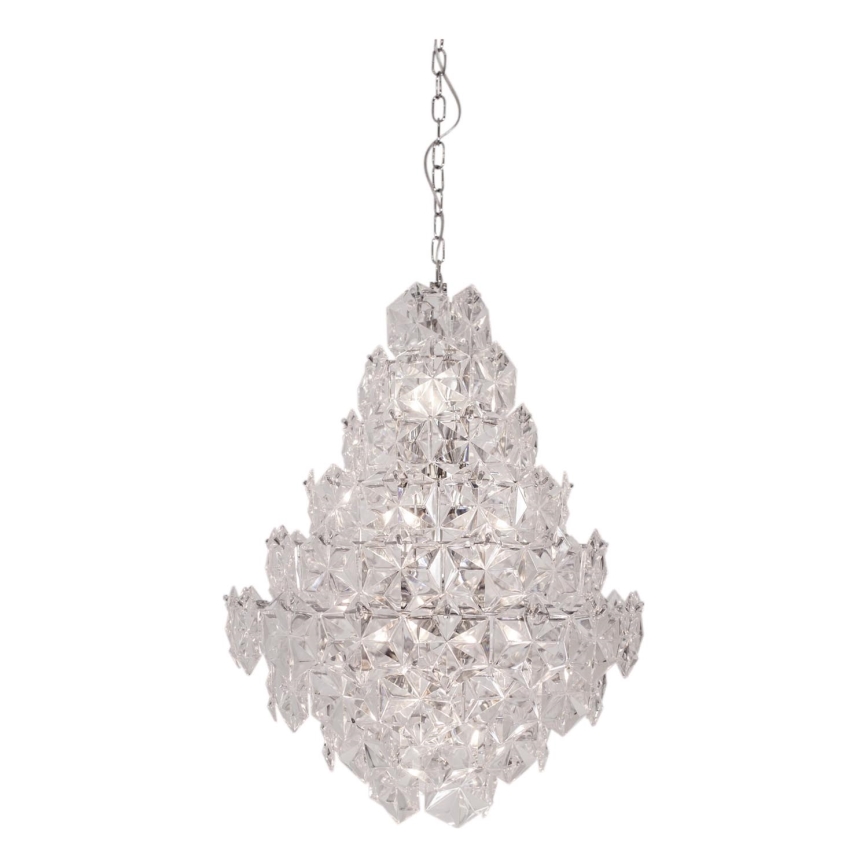 ByRydens - Lámpara colgante con cadena MONARQUE GRANDE 11xE14/5W/230V transparente diá. 58 cm