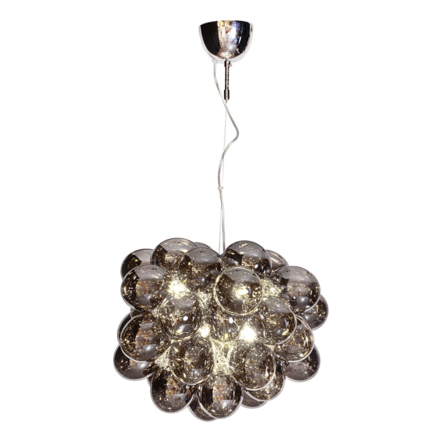 ByRydens - Lámpara colgante GROSS 8xG9/4W/230V ahumado/negro diá. 50 cm