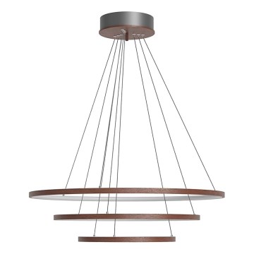 ByRydens - Lámpara colgante TRIONE LED/45W/230V con cable, marrón, diámetro 80 cm