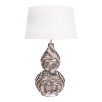 ByRydens - Lámpara de mesa LOFTY 1xE27/5W/230V blanco/plateado
