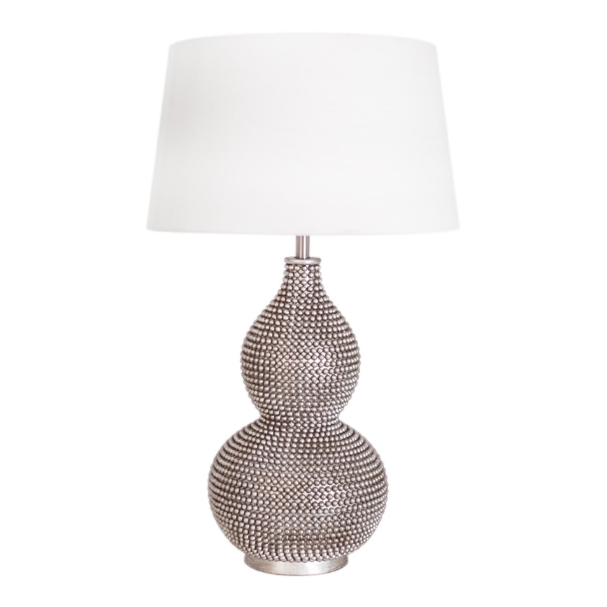 ByRydens - Lámpara de mesa LOFTY 1xE27/5W/230V blanco/plateado