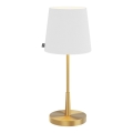 ByRydens - Lámpara de mesa LUMI 1xE27/8W/230V blanca/dorada 48,5 cm