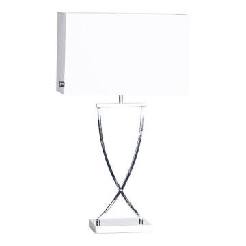 ByRydens - Lámpara de mesa OMEGA 1xE27/5W/230V blanca/cromo brillante