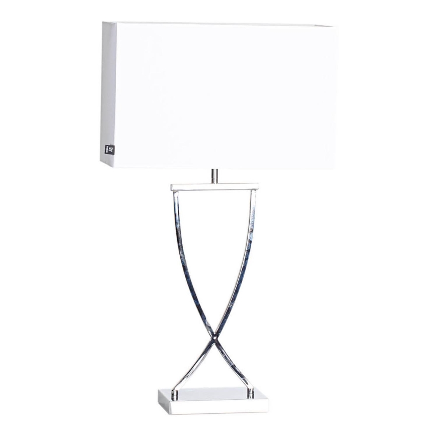 ByRydens - Lámpara de mesa OMEGA 1xE27/5W/230V blanca/cromo brillante