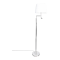 ByRydens - Lámpara de pie LED ORLANDO 1xE27/5W/230V + LED/3W blanca/cromo brillante diámetro 36 cm