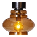 ByRydens - Lámpara de techo DOLORES 1xE27/5W/230V Ø 30 cm, marrón/vidrio ahumado