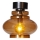 ByRydens - Lámpara de techo DOLORES 1xE27/5W/230V Ø 30 cm, marrón/vidrio ahumado