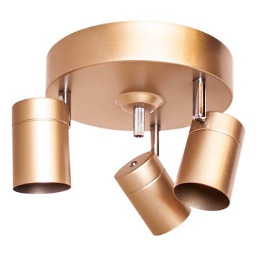 ByRydens - Luminaria de focos CORRECT 3xGU10/7W/230V, acabado dorado, diámetro 20 cm