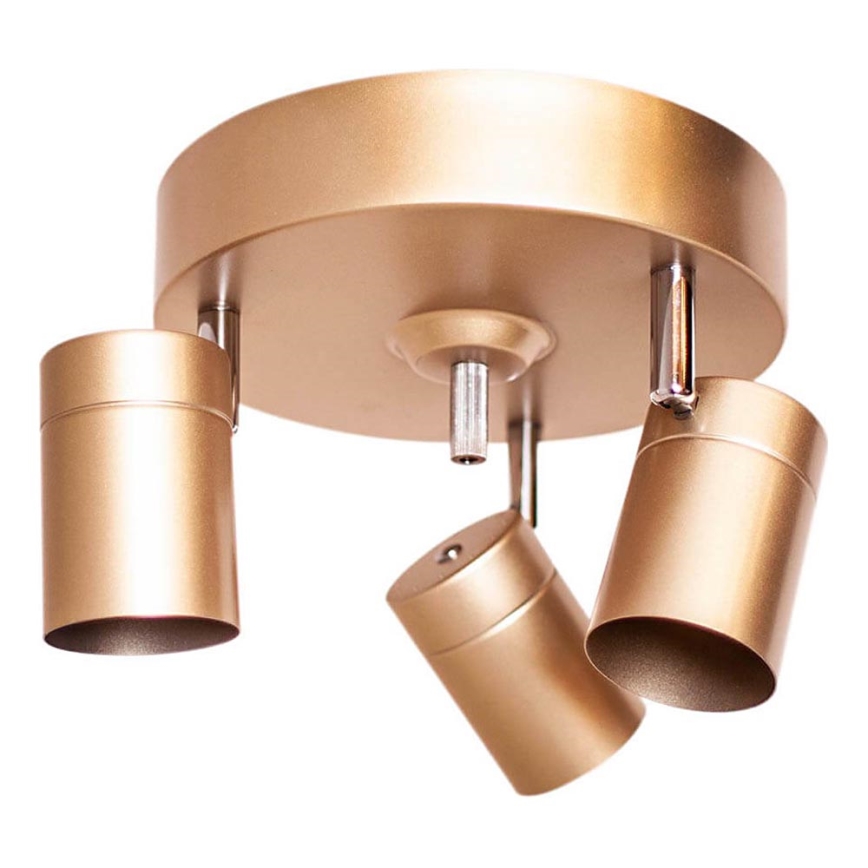 ByRydens - Luminaria de focos CORRECT 3xGU10/7W/230V, acabado dorado, diámetro 20 cm