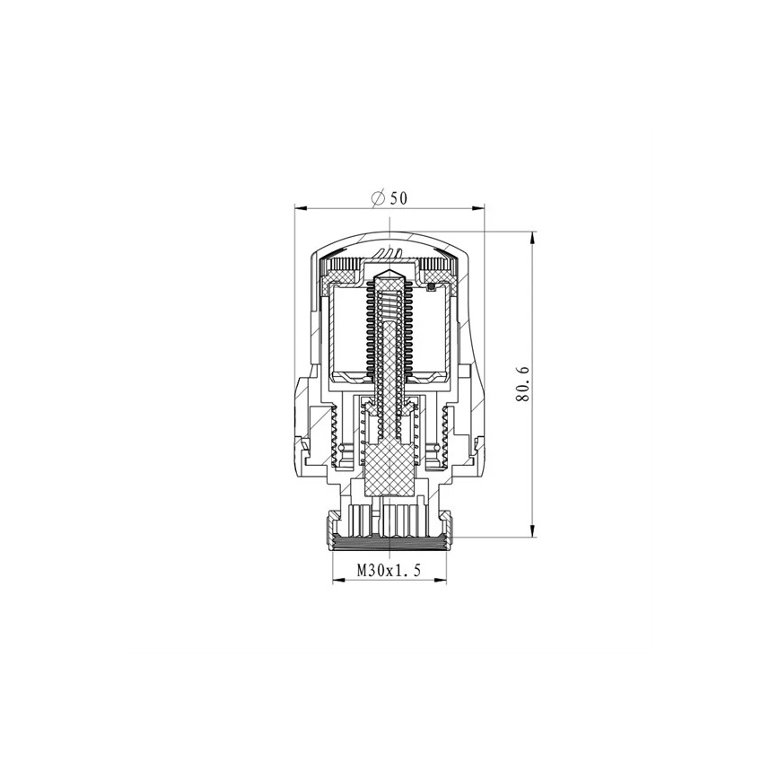 Cabezal termostático M30x1,5