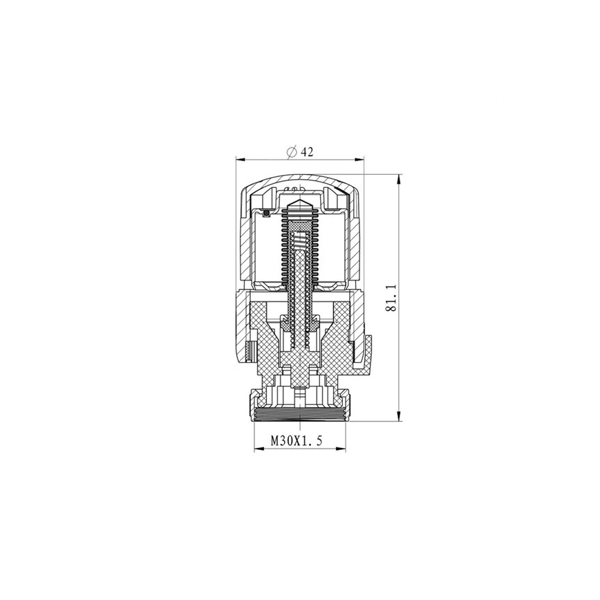 Cabezal termostático M30x1,5