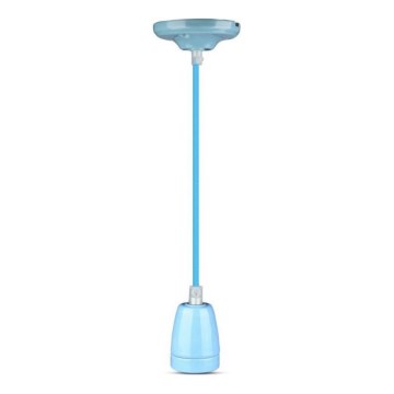 Cable de alimentación 1xE27/60W/230V azul/porcelana
