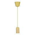 Cable de alimentación 1xE27/60W/230V concreto/amarillo