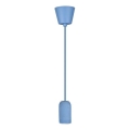 Cable de alimentación 1xE27/60W/230V concreto/azul