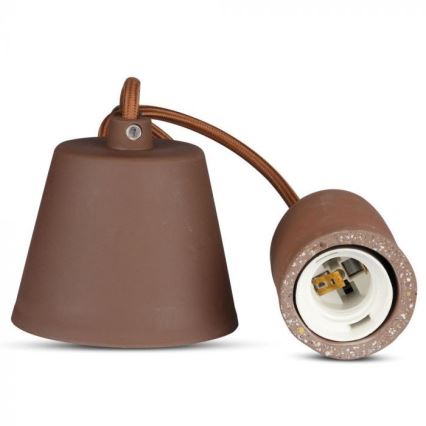 Cable de alimentación 1xE27/60W/230V concreto/marrón