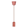 Cable de alimentación 1xE27/60W/230V concreto/rojo