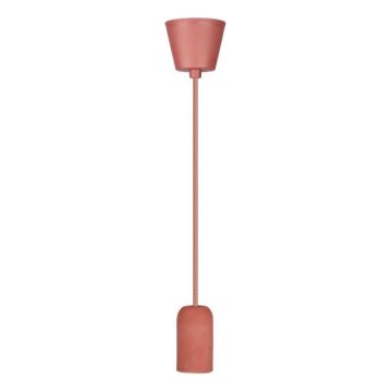 Cable de alimentación 1xE27/60W/230V concreto/rojo