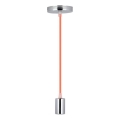 Cable de alimentación 1xE27/60W/230V naranja/cromo brillante