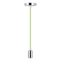 Cable de alimentación 1xE27/60W/230V verde/cromo brillante