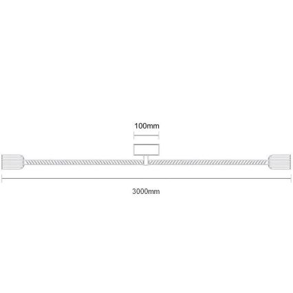 Cable de alimentación 2xE27/60W/230V 3 m