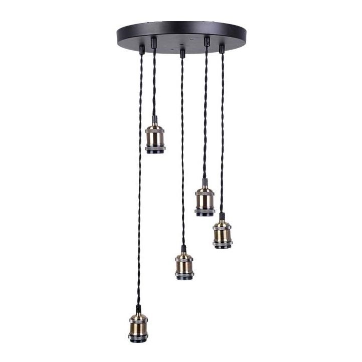 Cable de alimentación 5xE27/60W/230V bronce