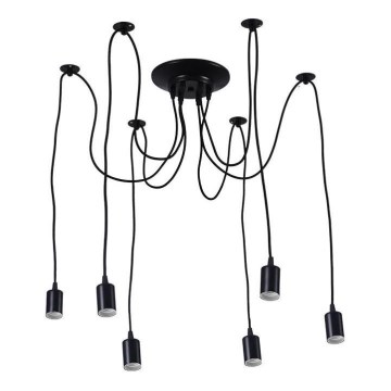 Cable de alimentación 6xE27/60W/230V araña negro