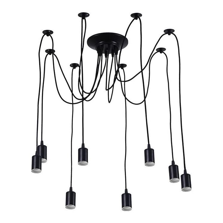 Cable de alimentación 8xE27/60W/230V araña negro